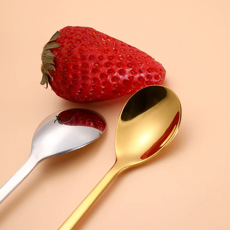 New 304 Stainless Steel Coffee Spoons Fruit Forks Gift Box Set of 6 Creative Shell Dessert Picks Household Cake Fruit Fork Spoon