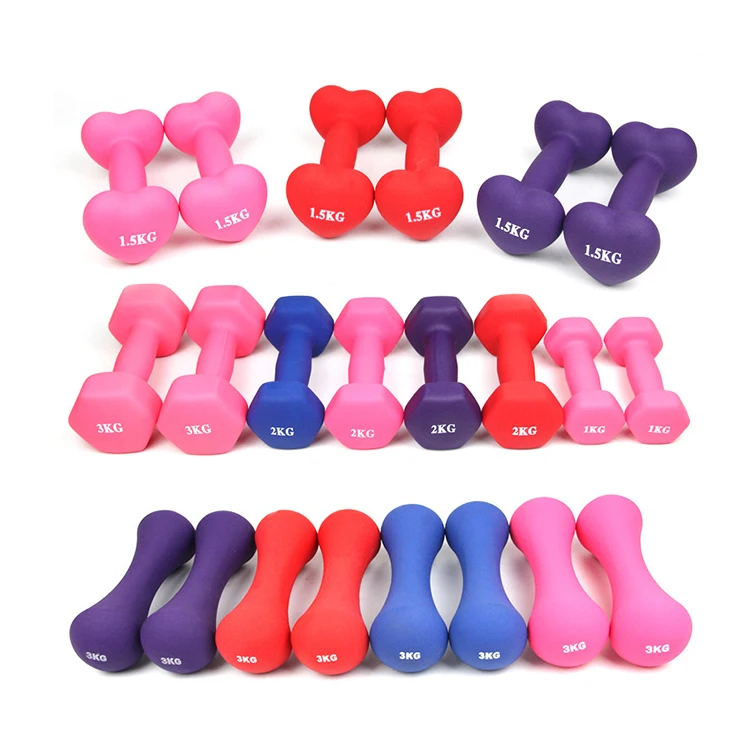 China wholesale custom solid cast iron pvc dumbbells for sale