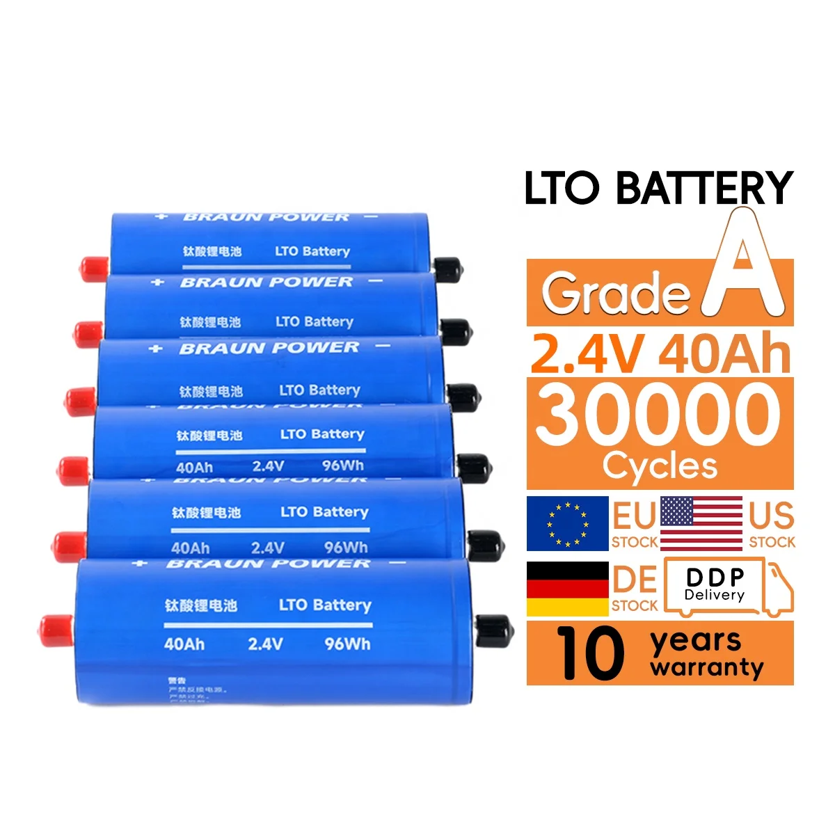 В наличии LTO Battery Braun Power 2 4 40Ah 35Ah 30Ah 60165 батарея литиевая титанатная аккумуляторная для North EU