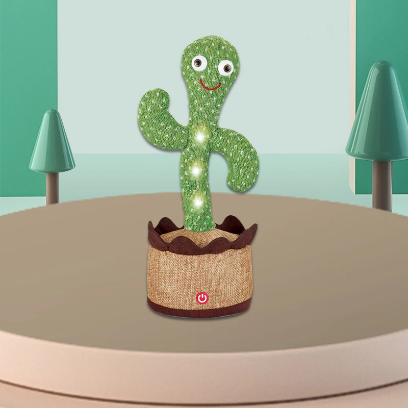 New Lovely Dancing Plant Toy Talking Home Desk Decorations Sound Record Repeat Doll  Kids Educational Toys