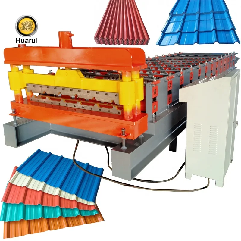 Zinc-coated arc roof sheet making machinery corrugated metal sheet forming machine