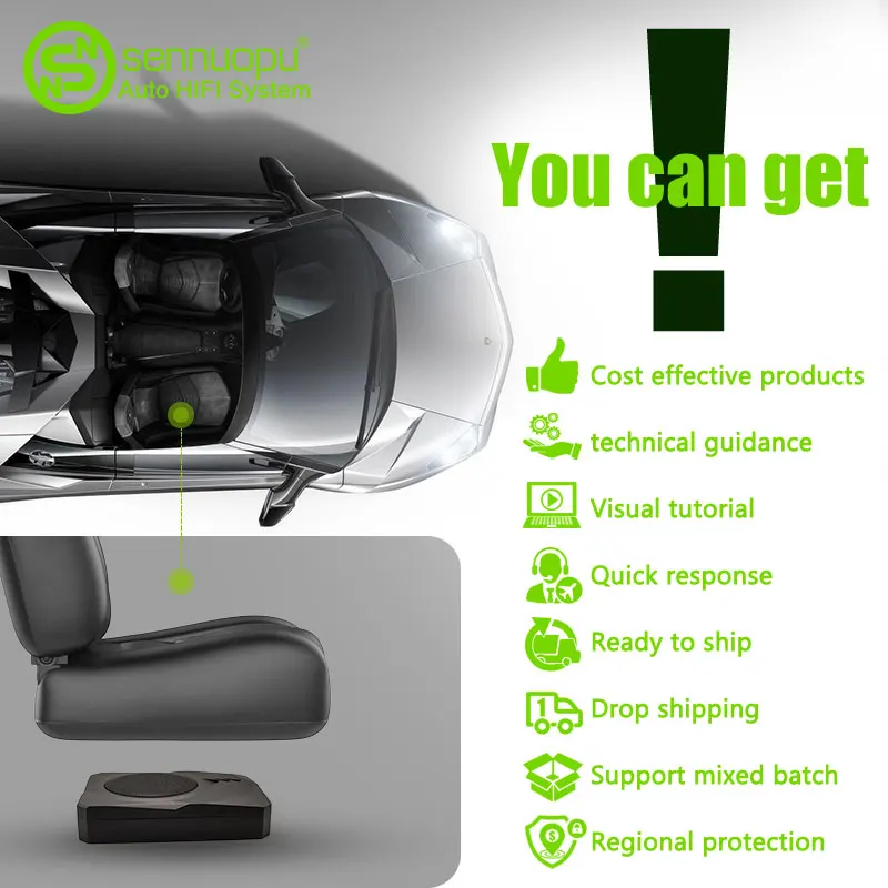 Manufacturer  Aluminum Housing  Slim car underseat subwoofer sub woofer amplifier car audio