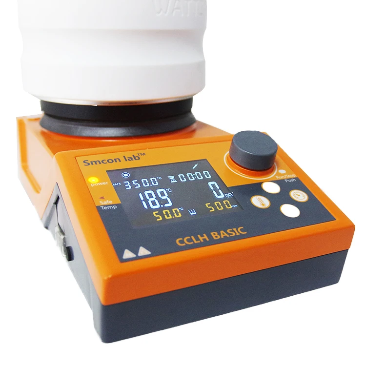 LCD digital magnetic stirrer with hotplate