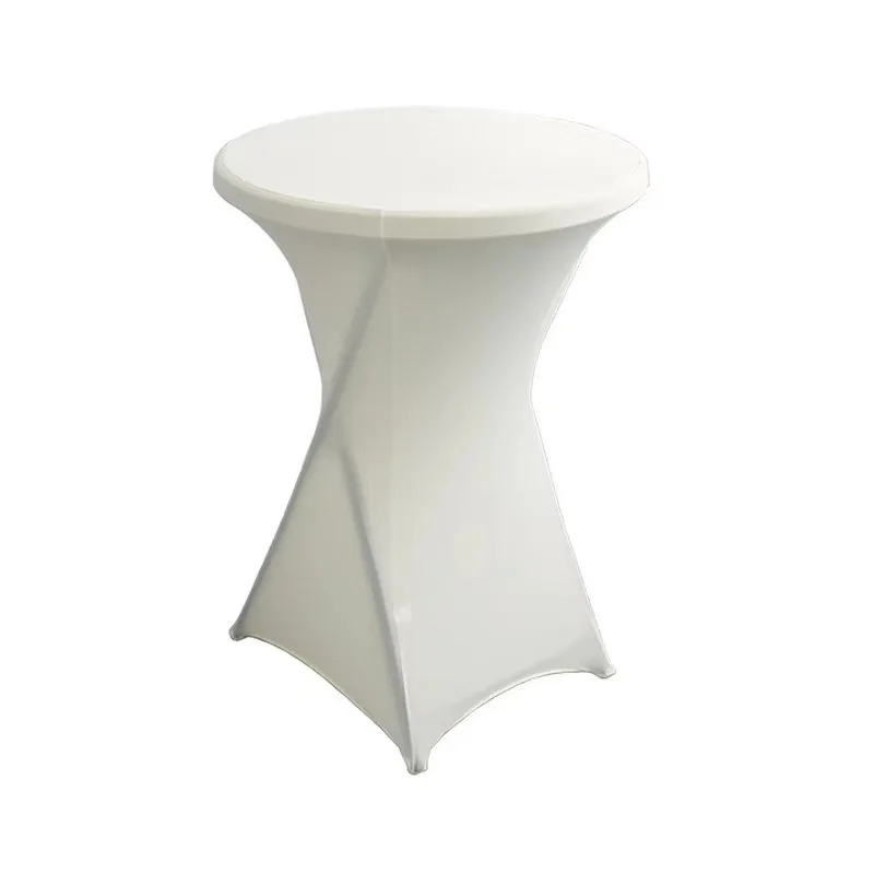 Wholesale Premium Quality Cocktail Round Spandex Table Cover Stretch Tablecloth for Wedding Party