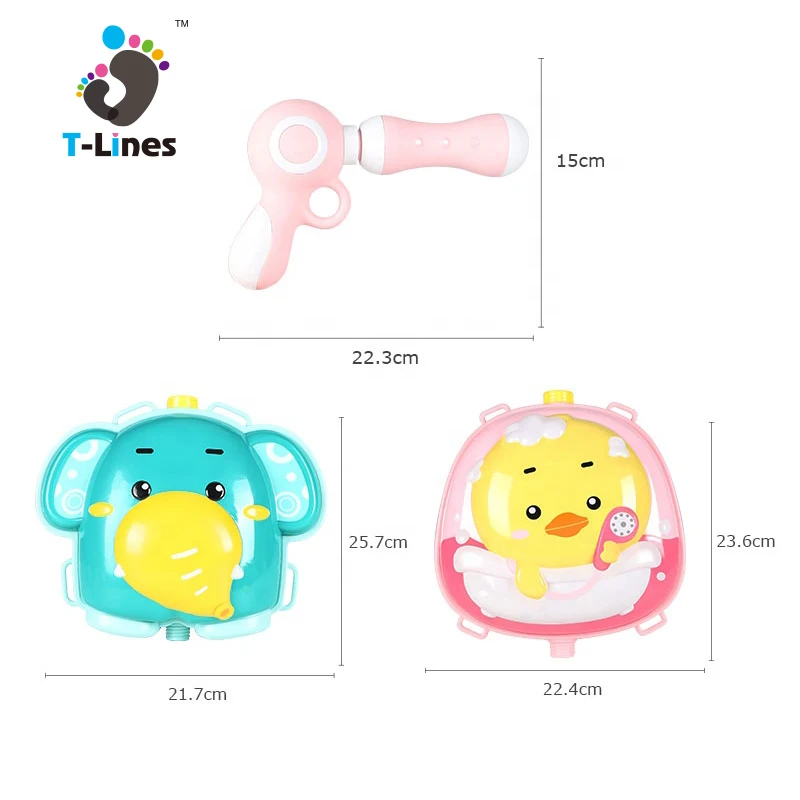 Backpack elephant duck beach outdoor toy water gun