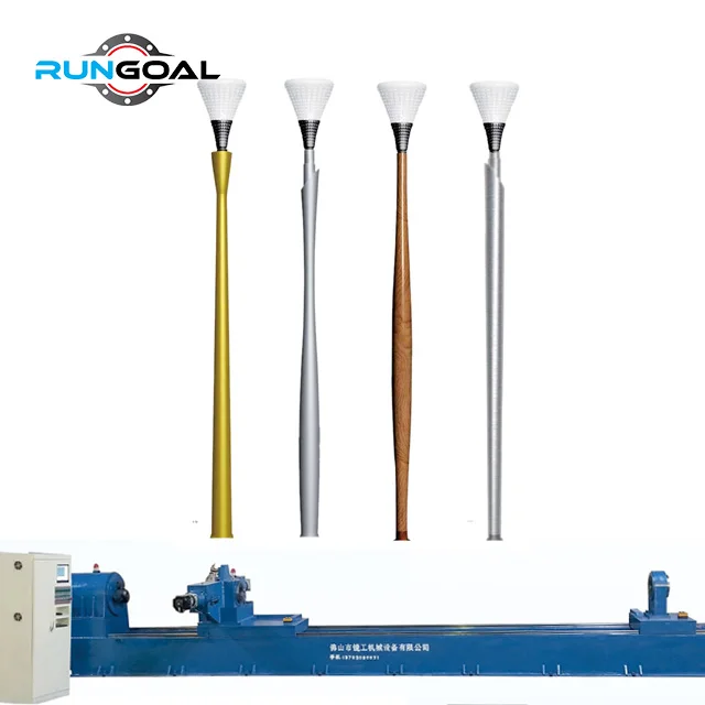 Aluminium metal light pole spinning machine