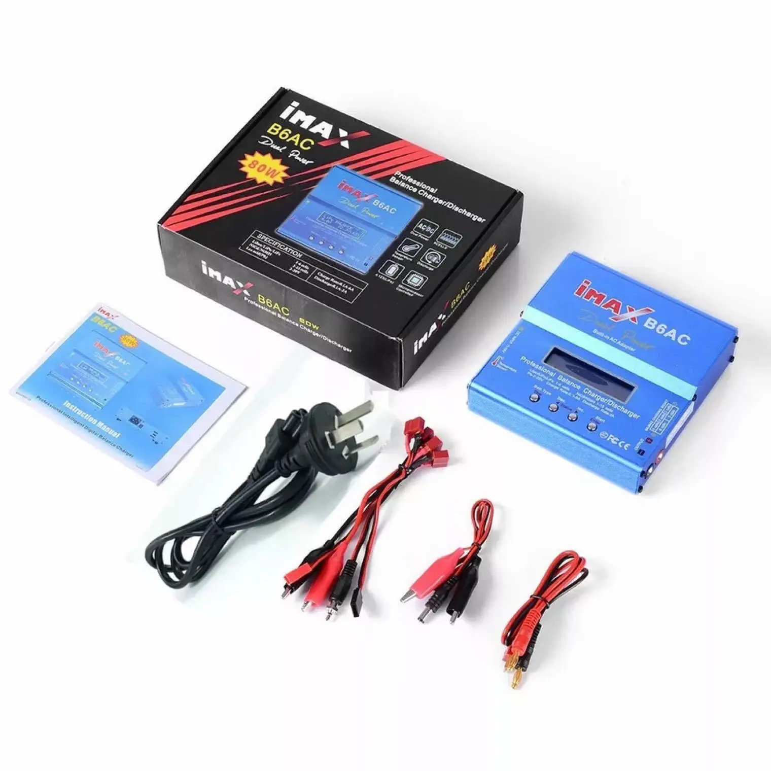 IMAX B6AC 80W Balanced Chargers Multifunctional Lithium Battery Balanced Charger For Aircraft model Car model