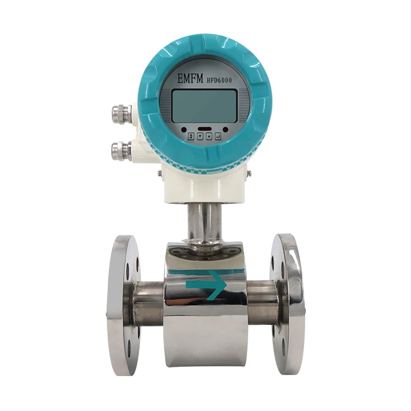 Digital hot waste water electromagnetic flow meter sewage chemical magnetic flowmeter manufacturer