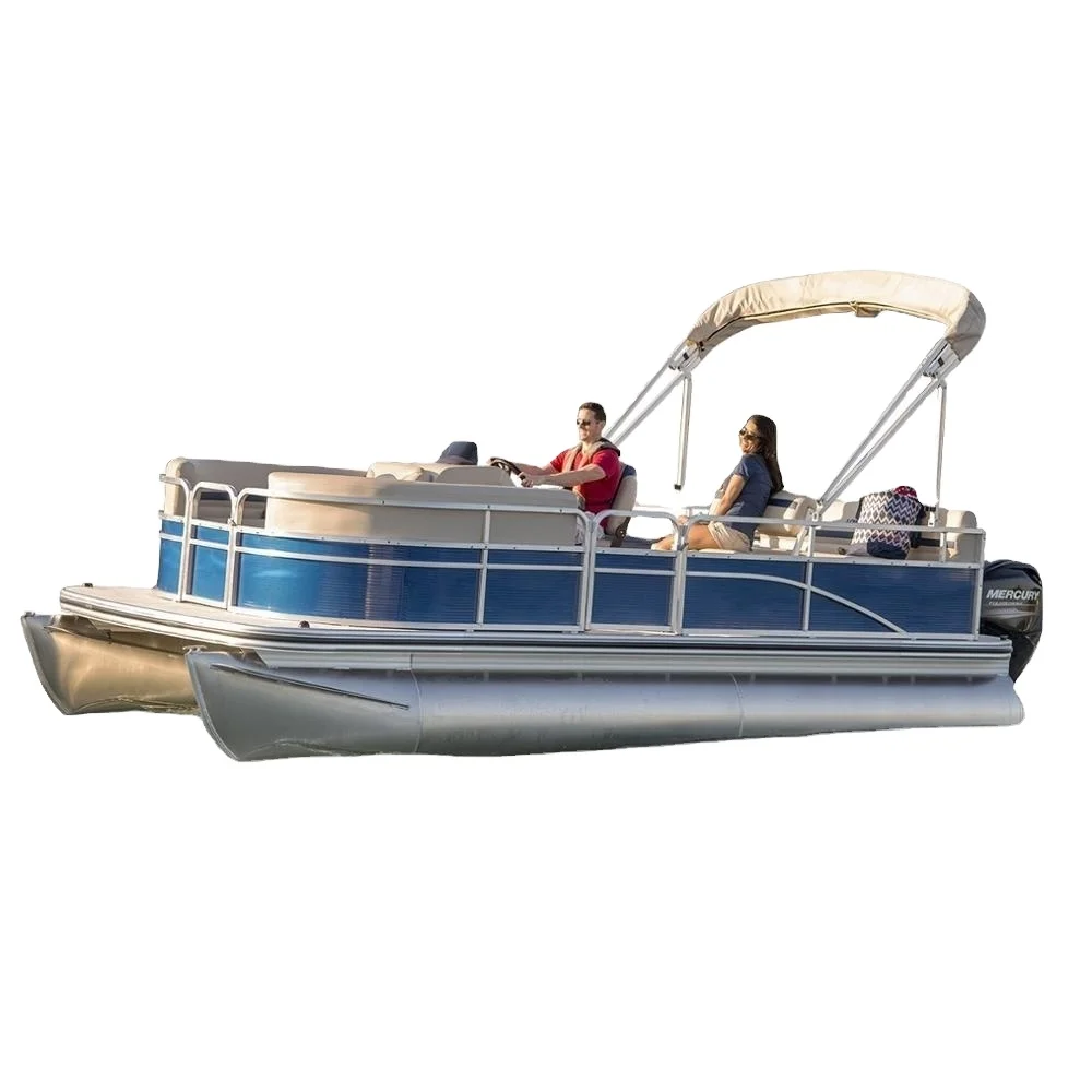 Manufacturer 23ft 7m luxury fishing Aluminium Pontoon Boat furniture for party