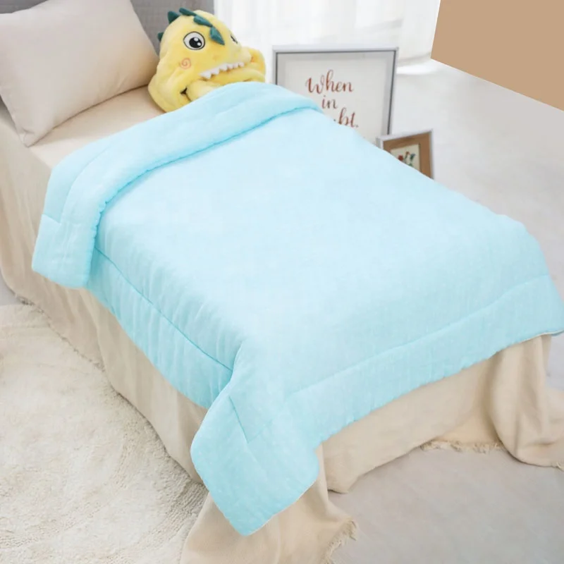 Cartoon pattern unicorn nursing quilt bed 100% organic cotton new born baby girl crib bedding quilts wholesale