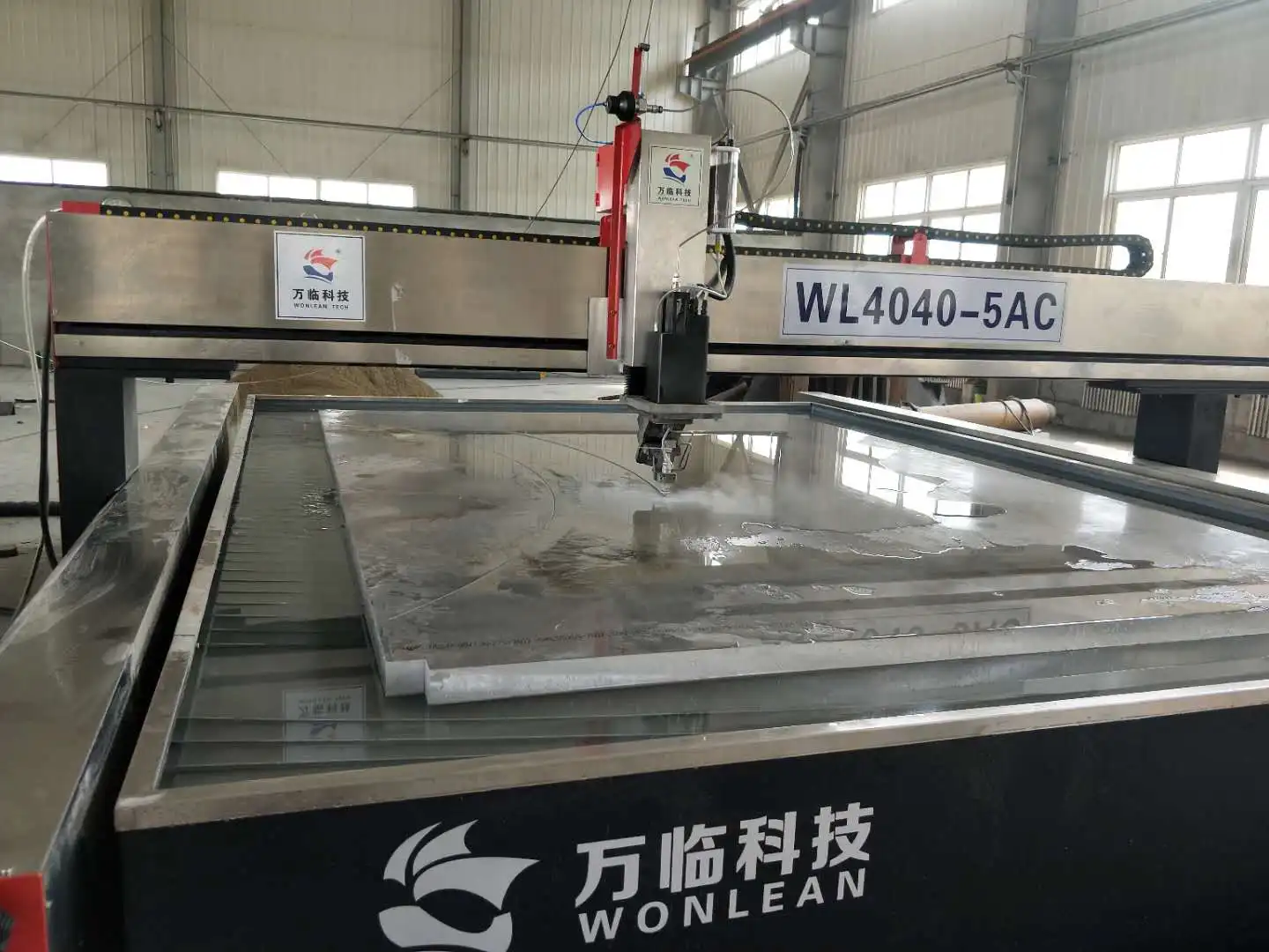 5 axis automatic water jet cutting machine for big slab tile