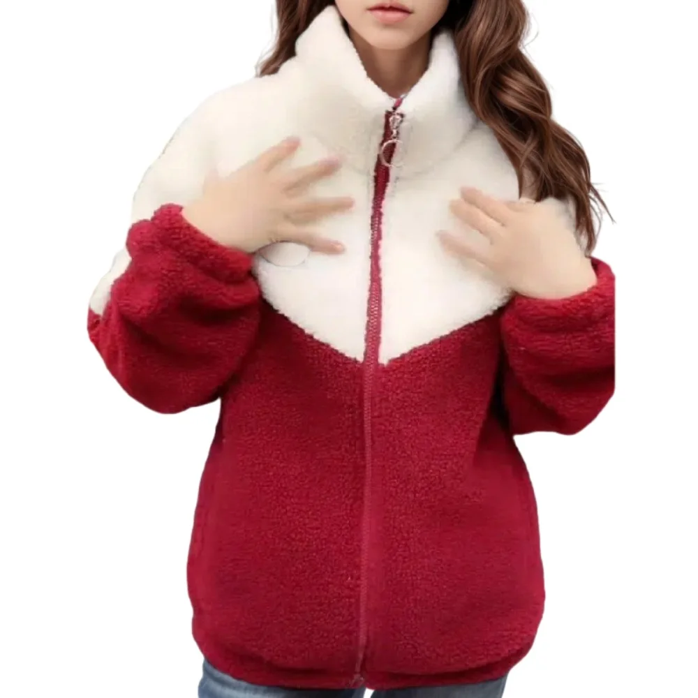 D1201TA43  Cotton Thick Jacket Fashion Cotton Solid Color Long Sleeve Jacket Turtle Neck Zipper Women Coat  Sehe Fashion