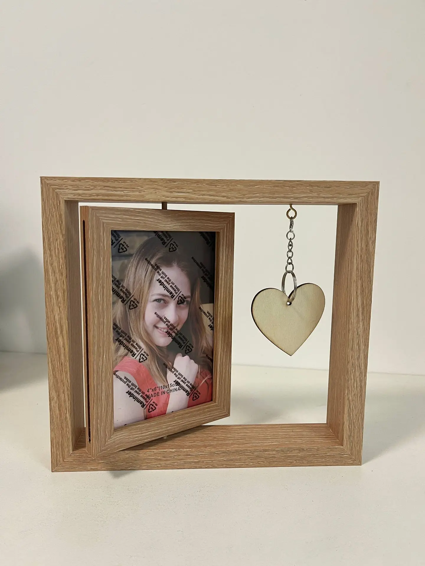 Picture Frame Double Sided Cards Display Holder Rotating Photo Frame For Memorial
