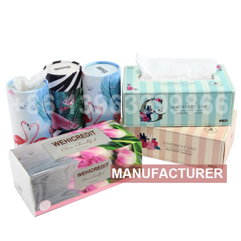 Cheap customized 1-4ply facial tissue paper soft pack manufacturer