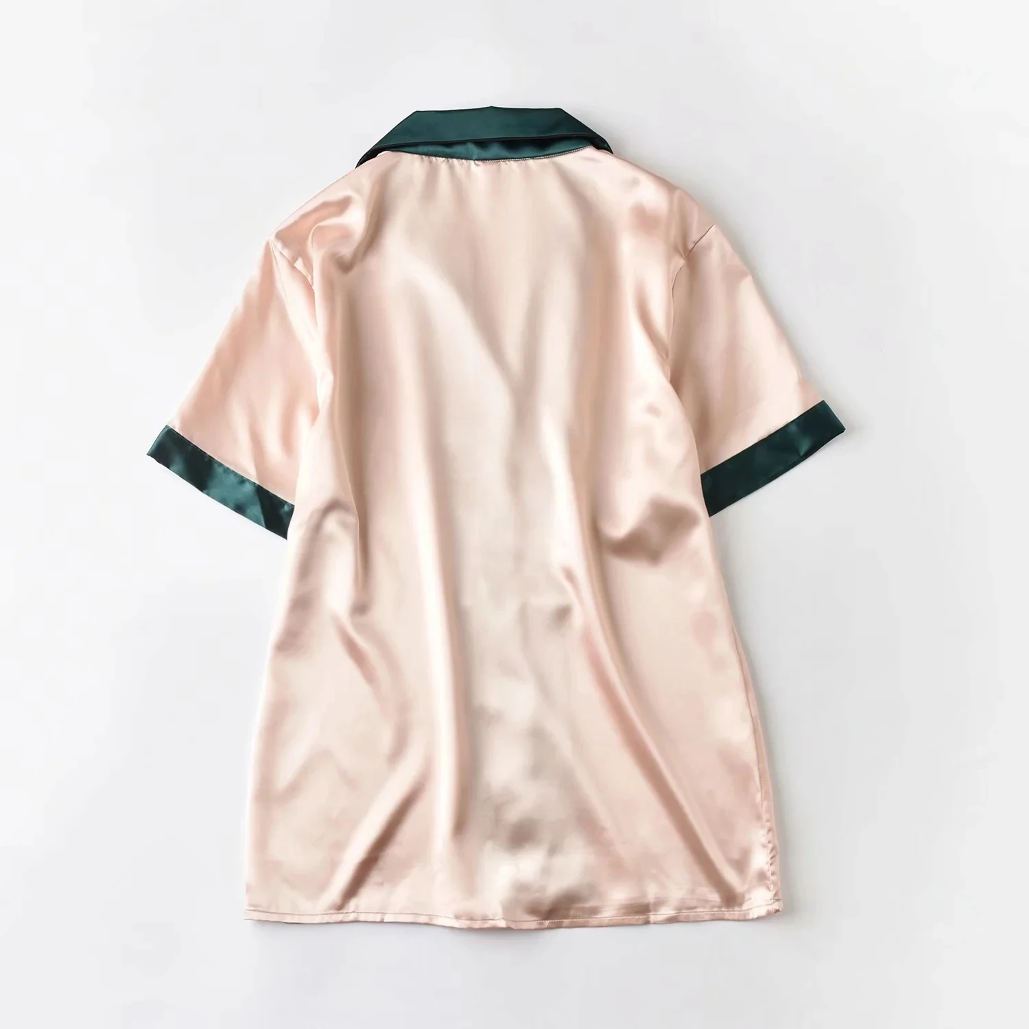  Soft luxury short sleepwear cute printed plus size pajamas summer satin pajama sets for