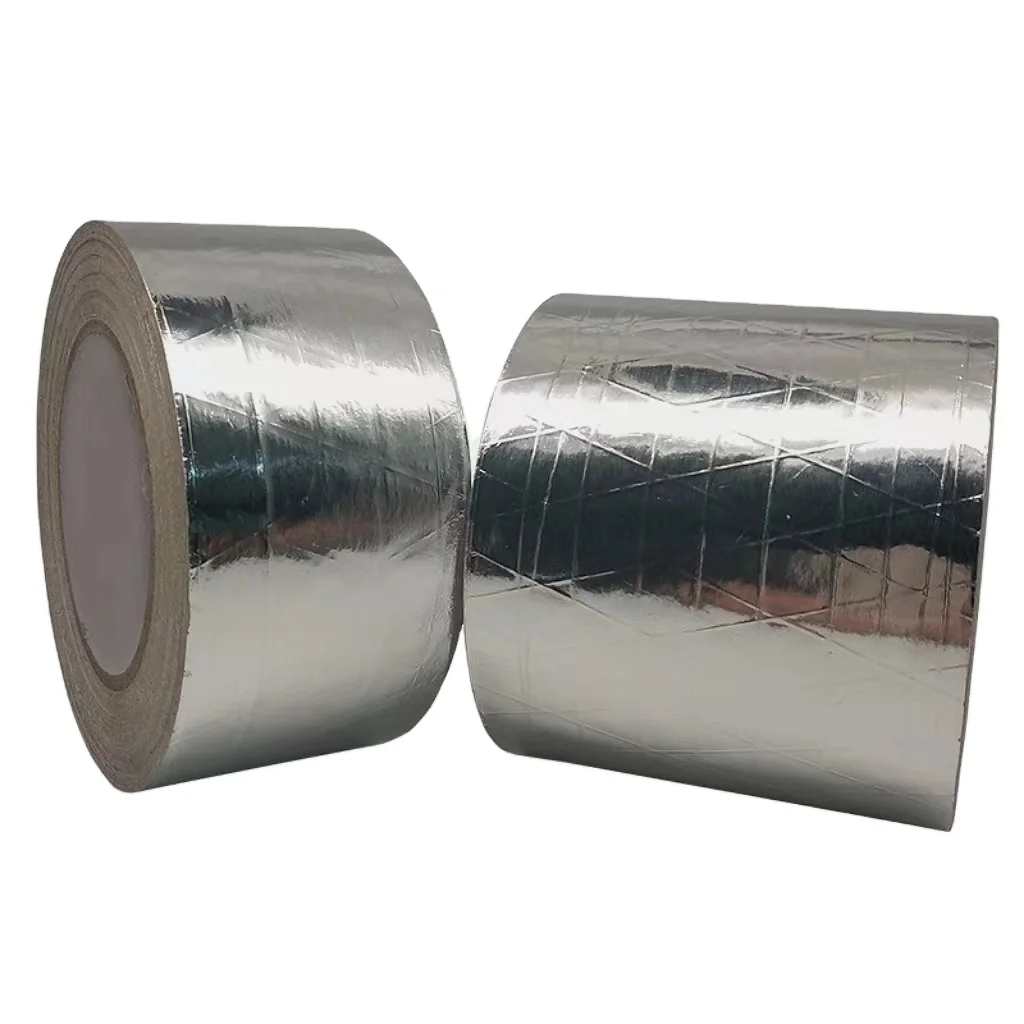 HVAC Alu solvent glue strong toughness Facing Fireproof 3way Reinforced FSK Aluminum Foil Tape