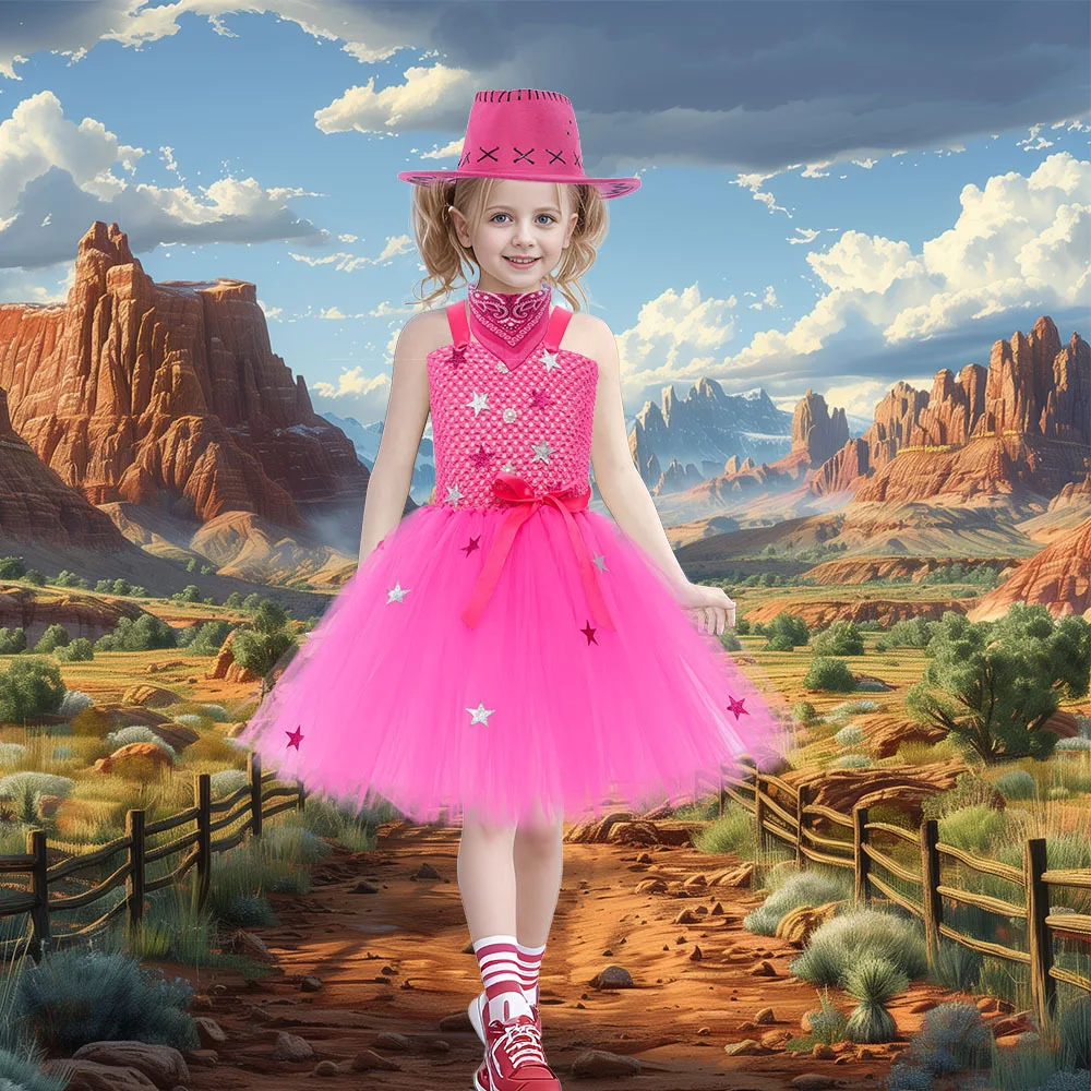 Halloween Cosplay Costume Girls Hot Pink Ballet Tutu Skirt Sparkly Sequin Fancy Dress Girls Birthday Dress Up Tulle Dresses