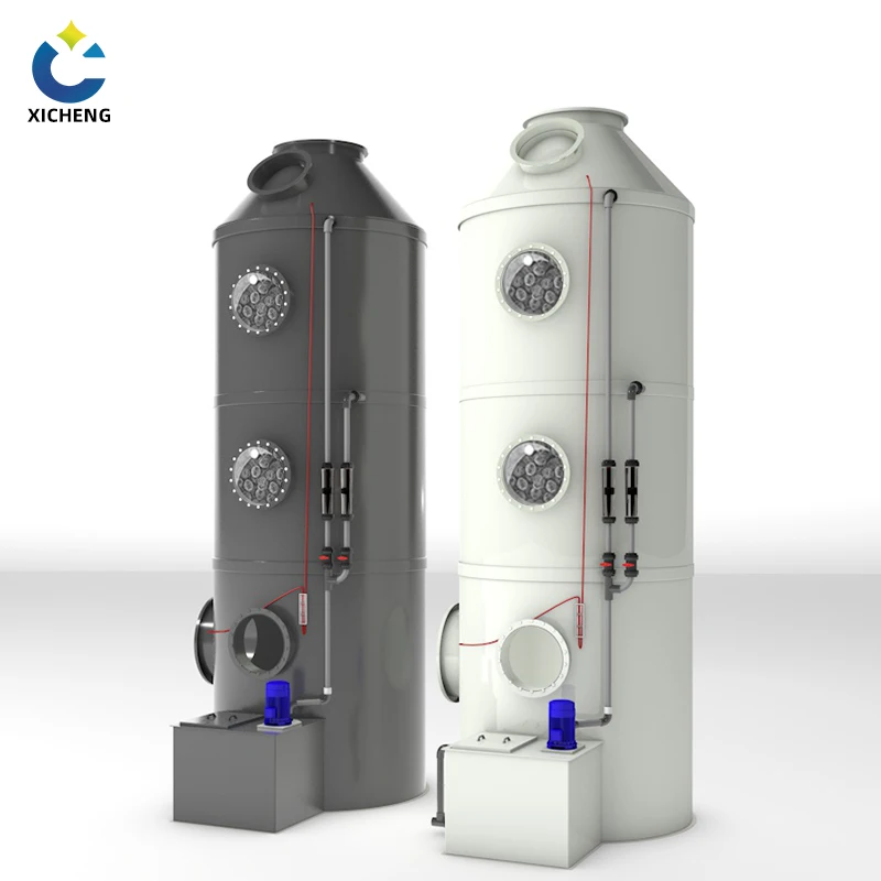 Factory Price FRP PP Spray Tower Waste Gas Treatment Scrubber Absorption Tower Customized For Sale