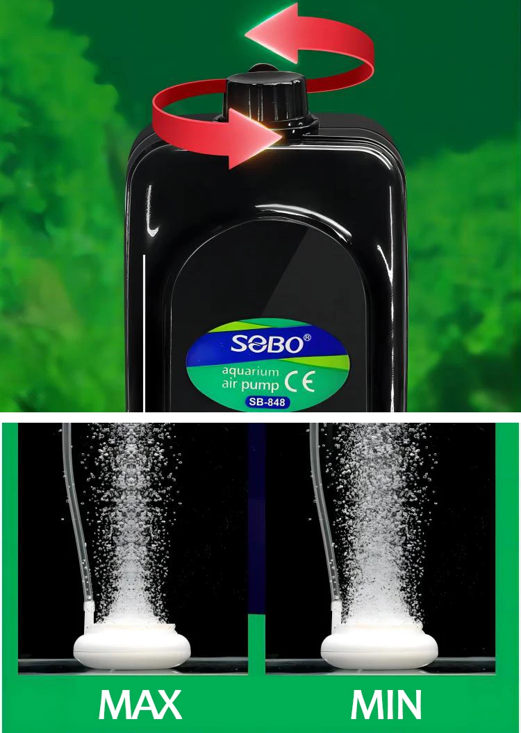 SOBO SB-988 SB-948 Rechargeable Portable Long Time Battery Mini Micro Aquarium Fish Air Pump 10
