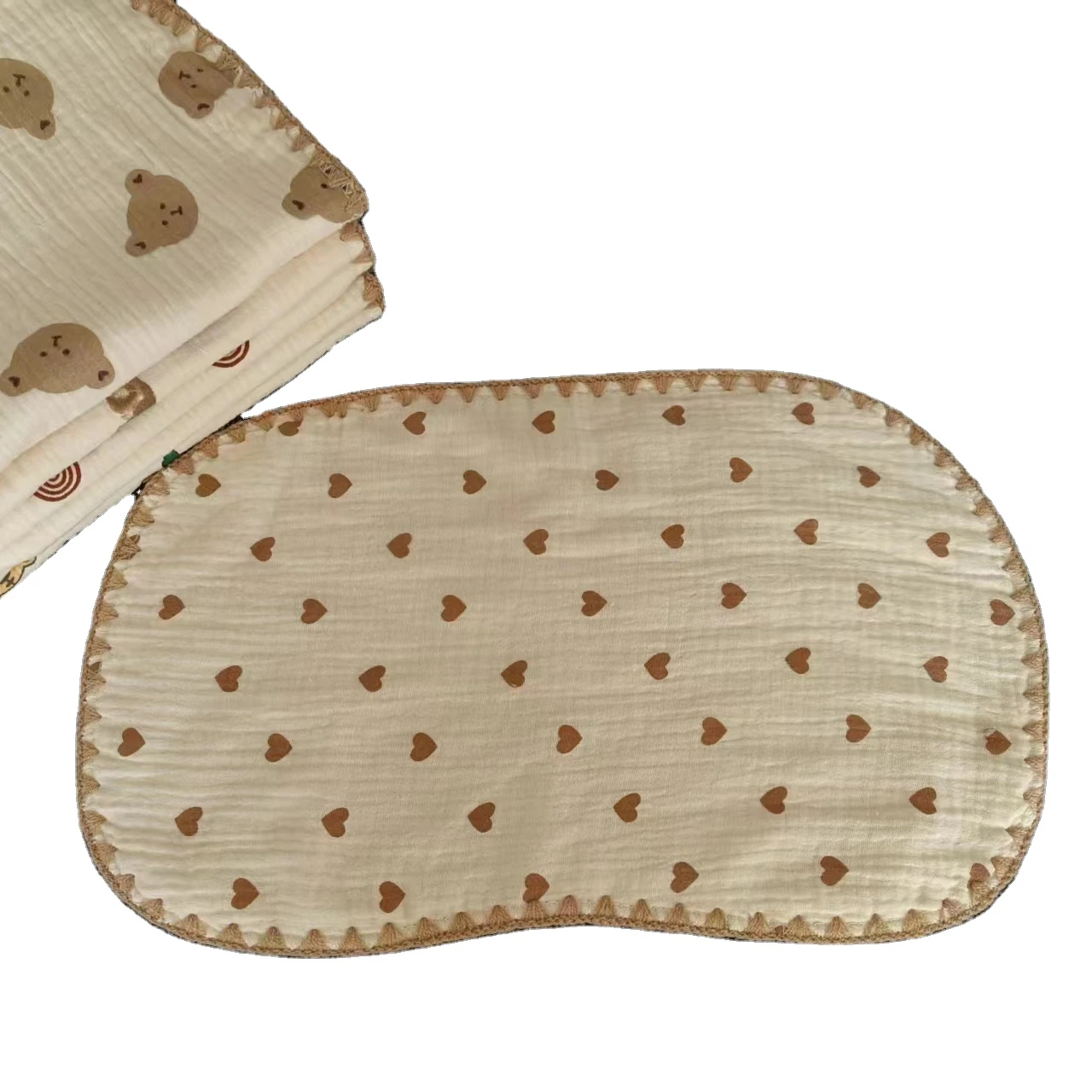 Ten layers of cotton gauze pillow for newborn baby, baby pillow for birth.