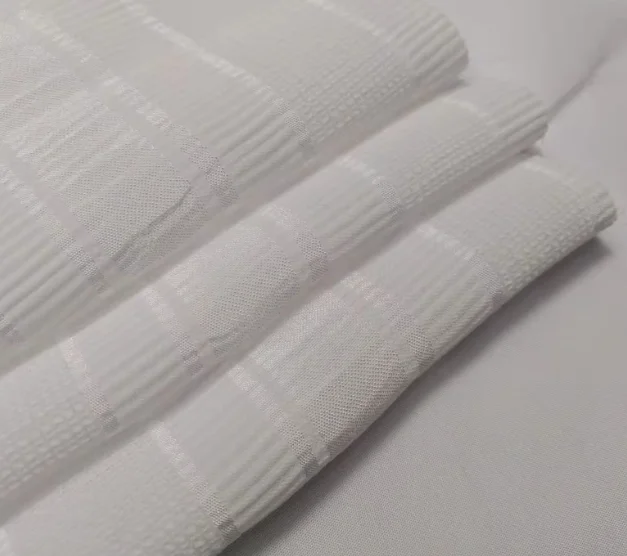 100% polyester silky silk-cross stripe crepe jacquard chiffon spring and summer fashion fabric