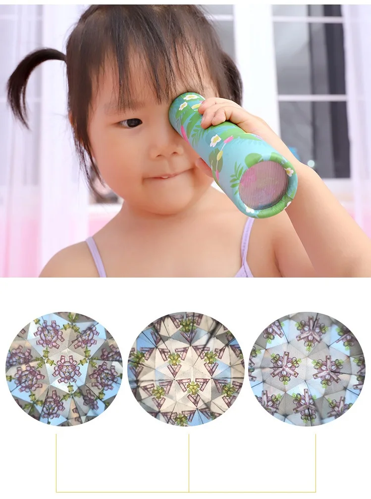 Оптовая продажа, большой вращающийся калейдоскоп, волшебное разнообразие интерьера, цветочная трубка, детские игрушки для детского сада, калейдоскоп на заказ