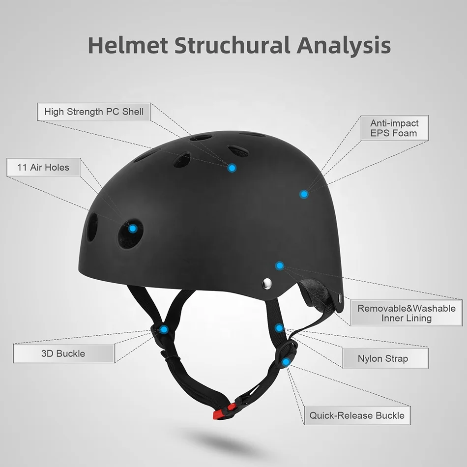 
Lightweight Breathable Protectors Head Adjustable kids adults cycling mtb bicycle bike electric scooter Skateboard safety helmet 