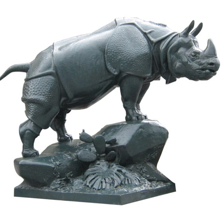 Горячие продажи металла бронзовые статуи носорога скульптуры для продажи