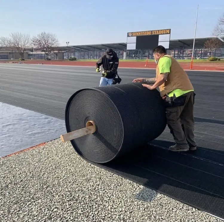 800 900 high density sbr rubber roll for running track sport shock pad underlay athletic tartan track semi-prefabricated roll