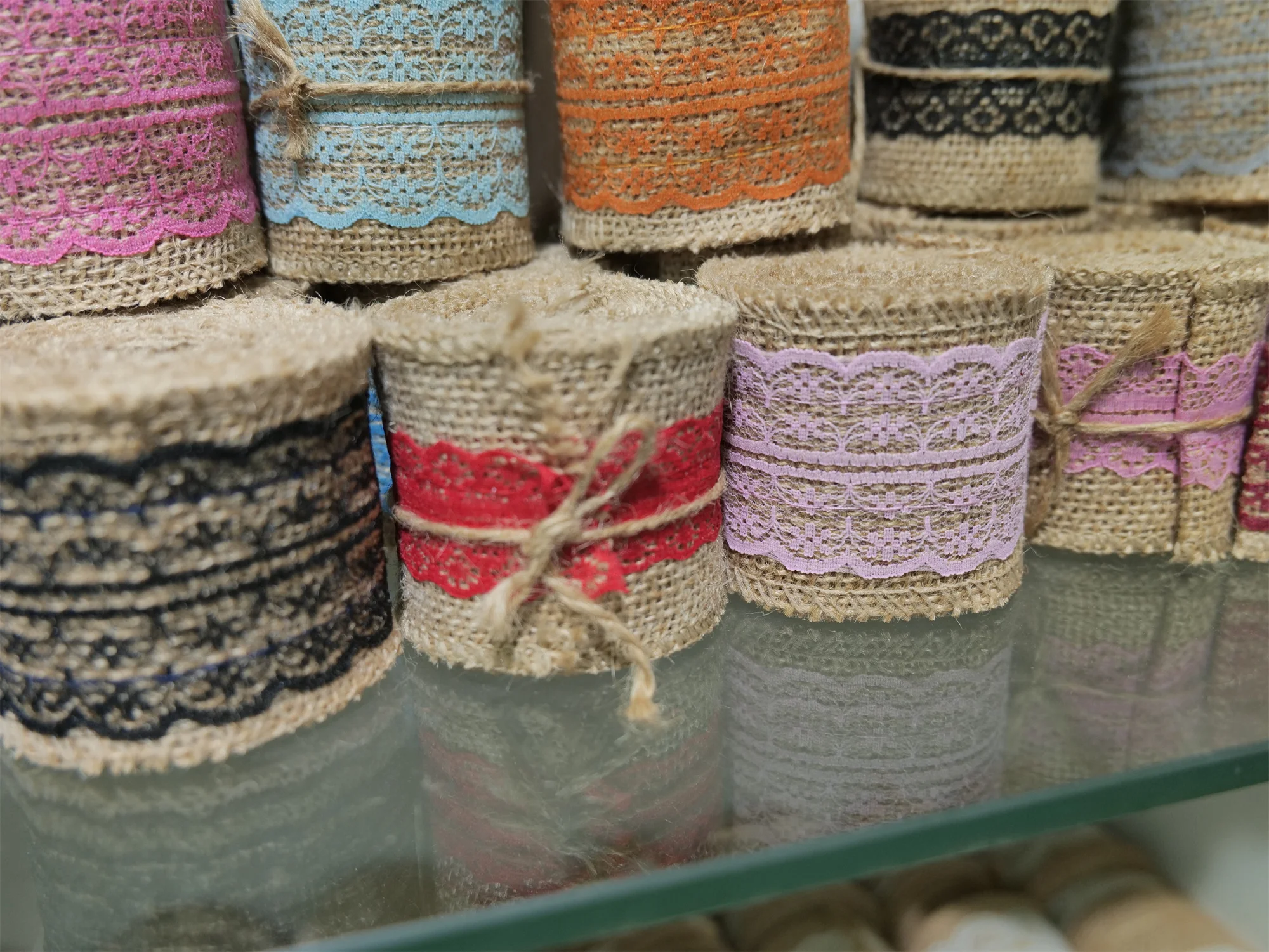 Burlap Lace Ribbon  Lace Trim Jute Twine DIY Crafts Holiday Gift  Flower Wrapping Wedding Party Decoration Supplies