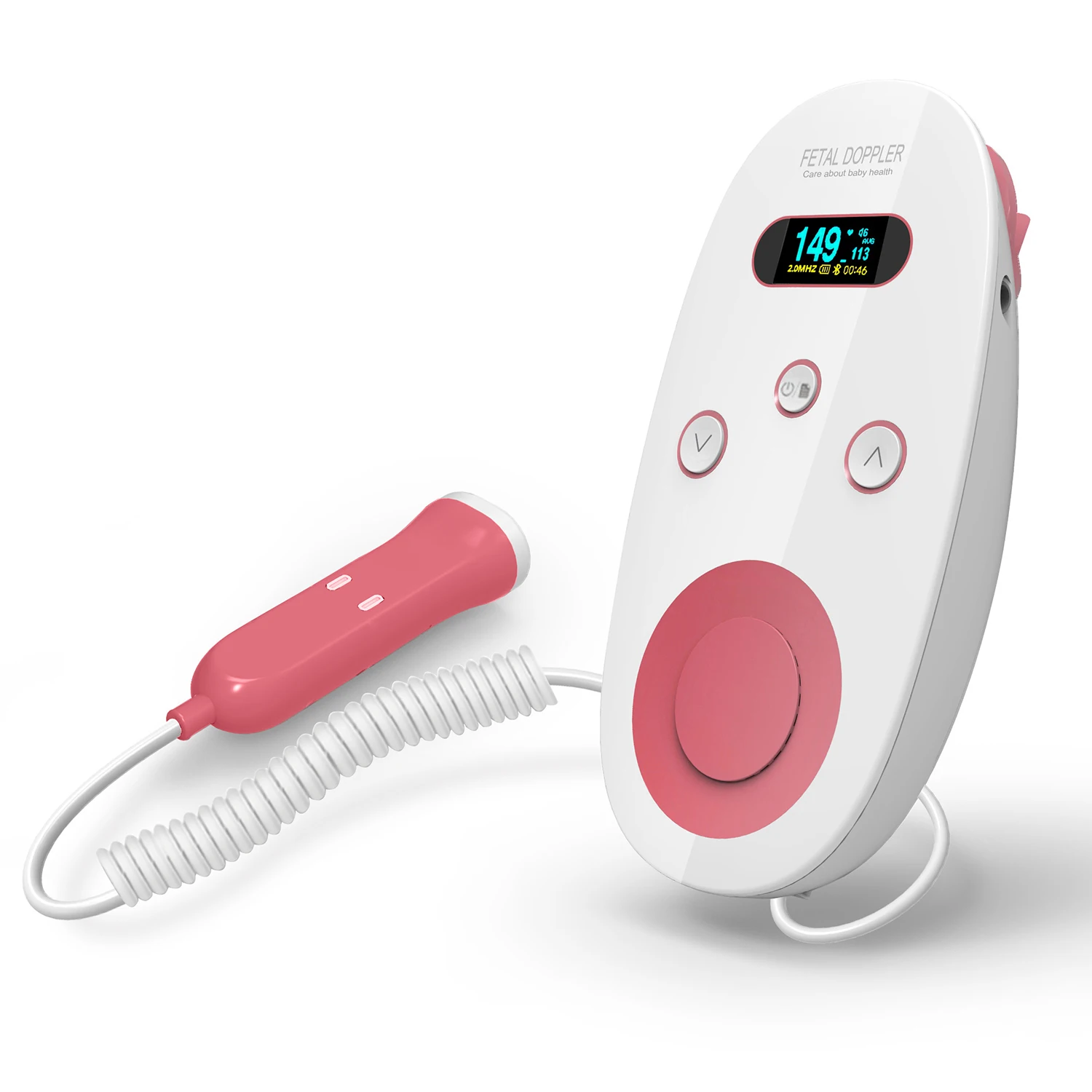 CE approved OLED display fetal doppler portable pocket fetal doppler ultrasound machine