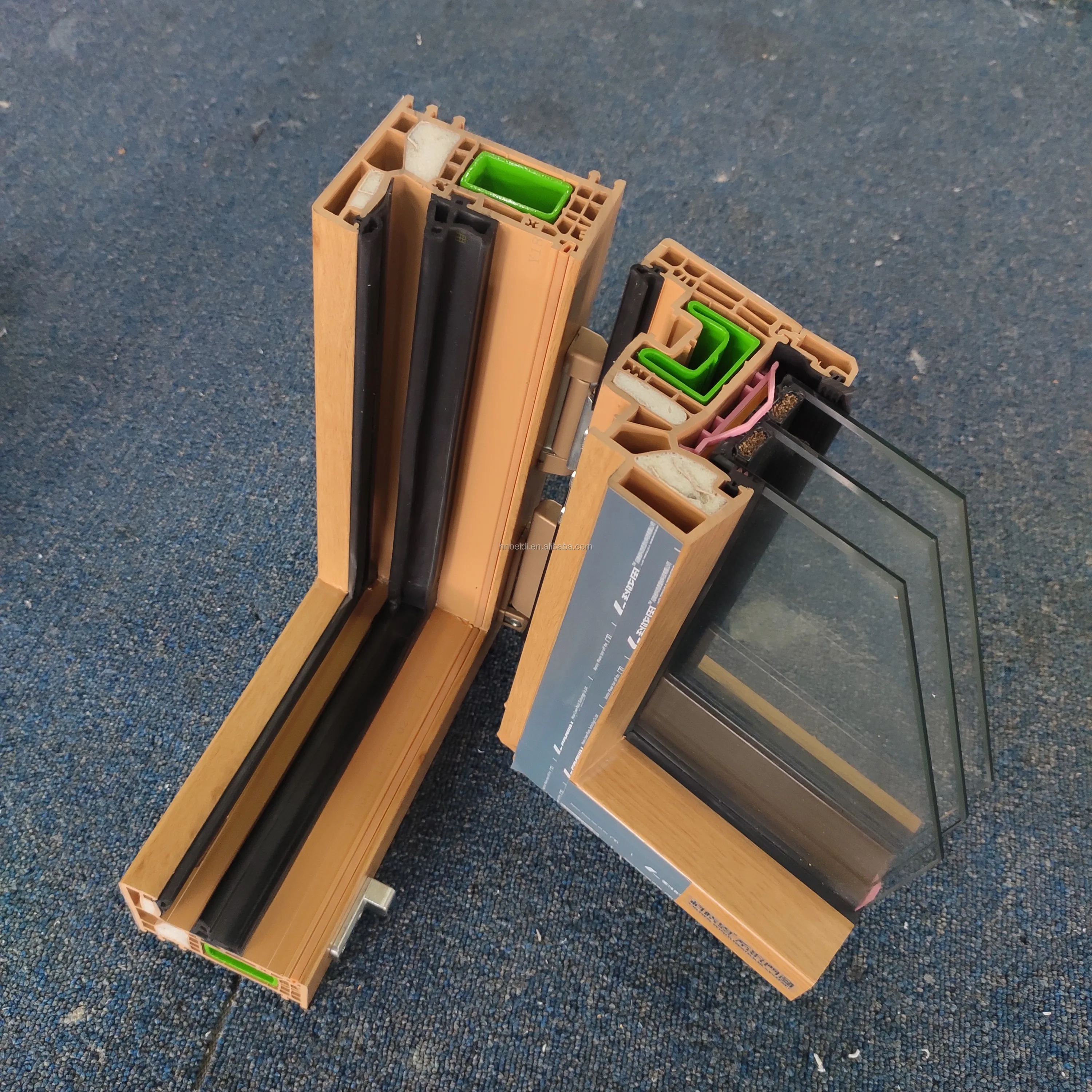 Three layer glass upvc window for villa