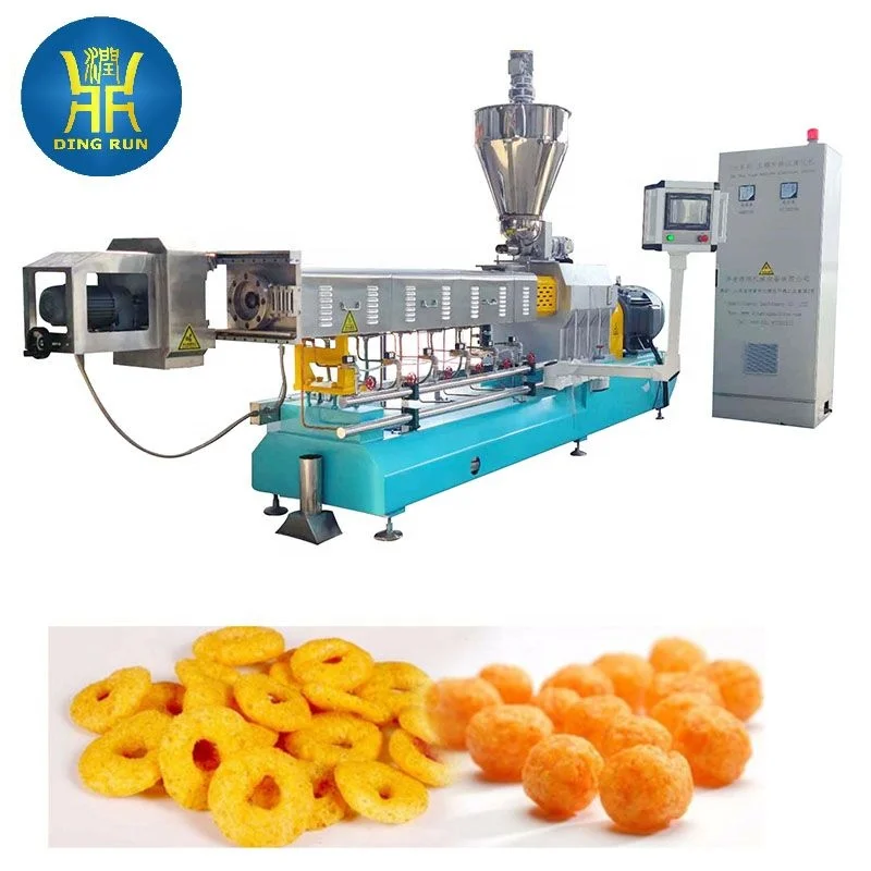 High Efficiency Automatic Corn Puffed Snack Machine High Output Extruder Food Production Line
