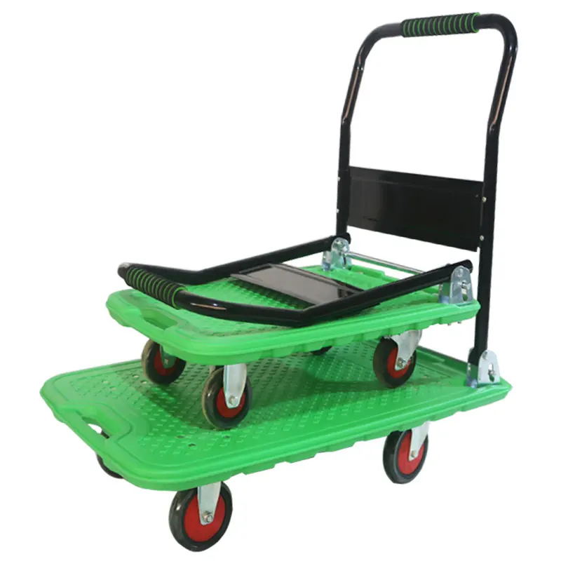 Good feeling of use 300kg handcart can be used when going out at home with brakes.