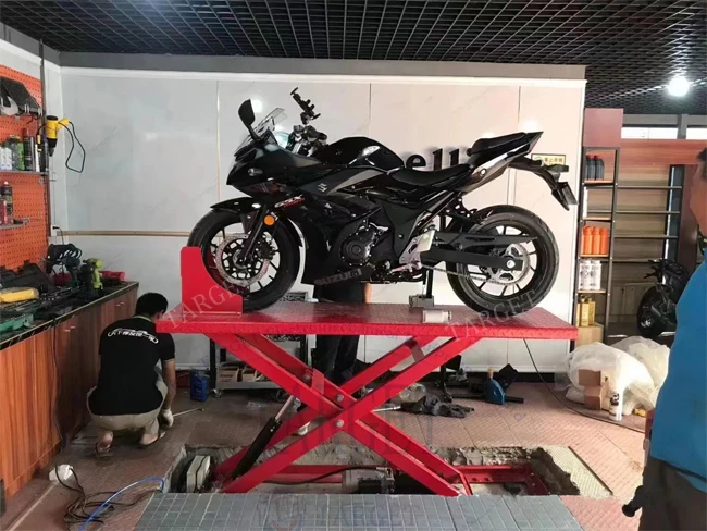 TARGET motorcycle lifts TG-M800 pneumatic lock scissor lift table stand