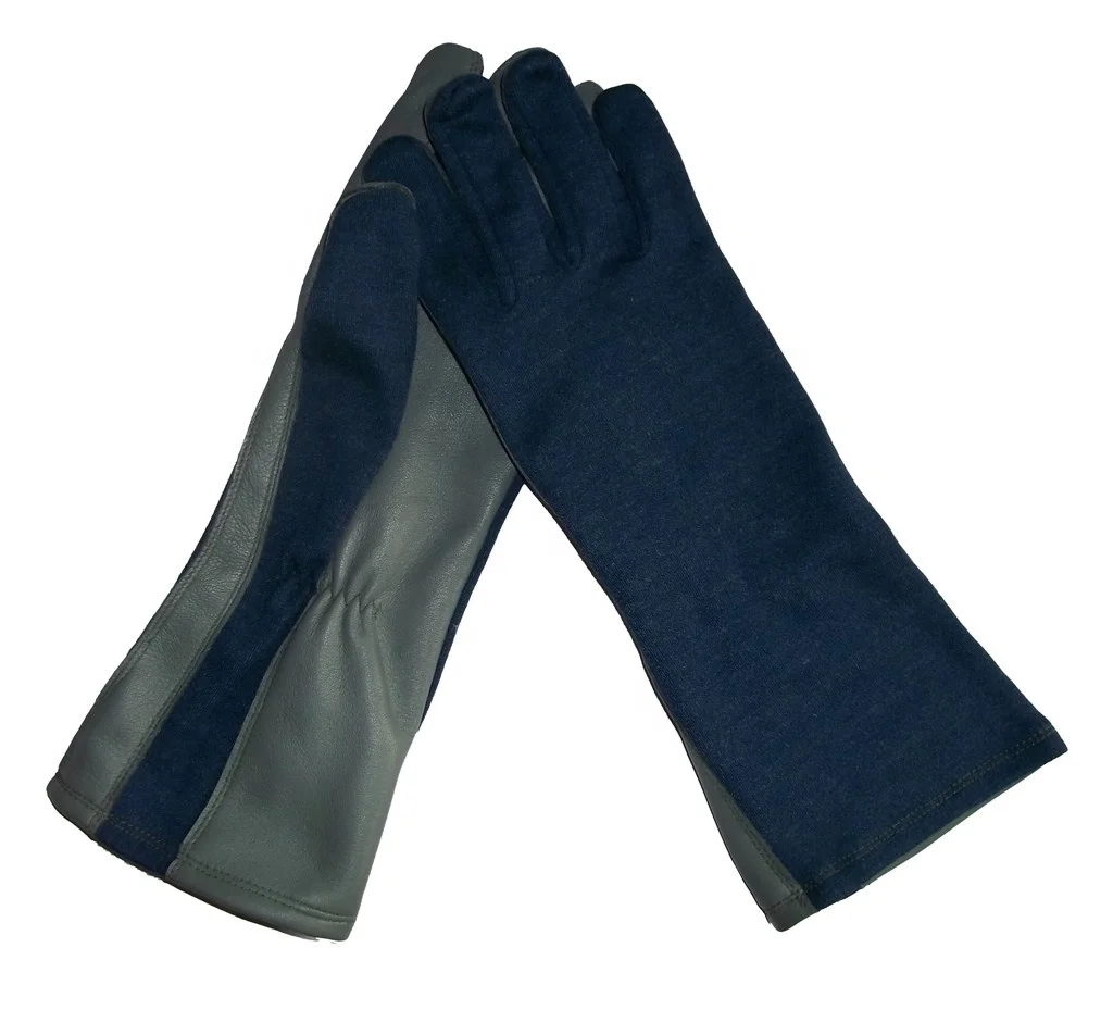 Custom Logo Nomex Flight Gloves Heat Resistant Pilot Gloves Best Leather Flying Nomex Gloves