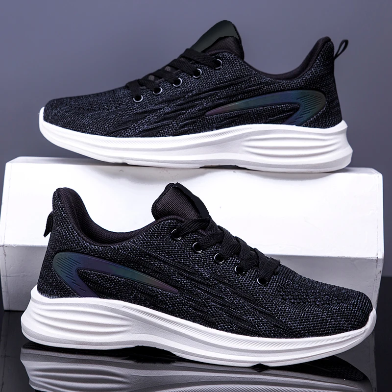 New Fashion Black Mesh Upper Breathable Casual Running Sneaker Women Designer  Sport Shoes For Female