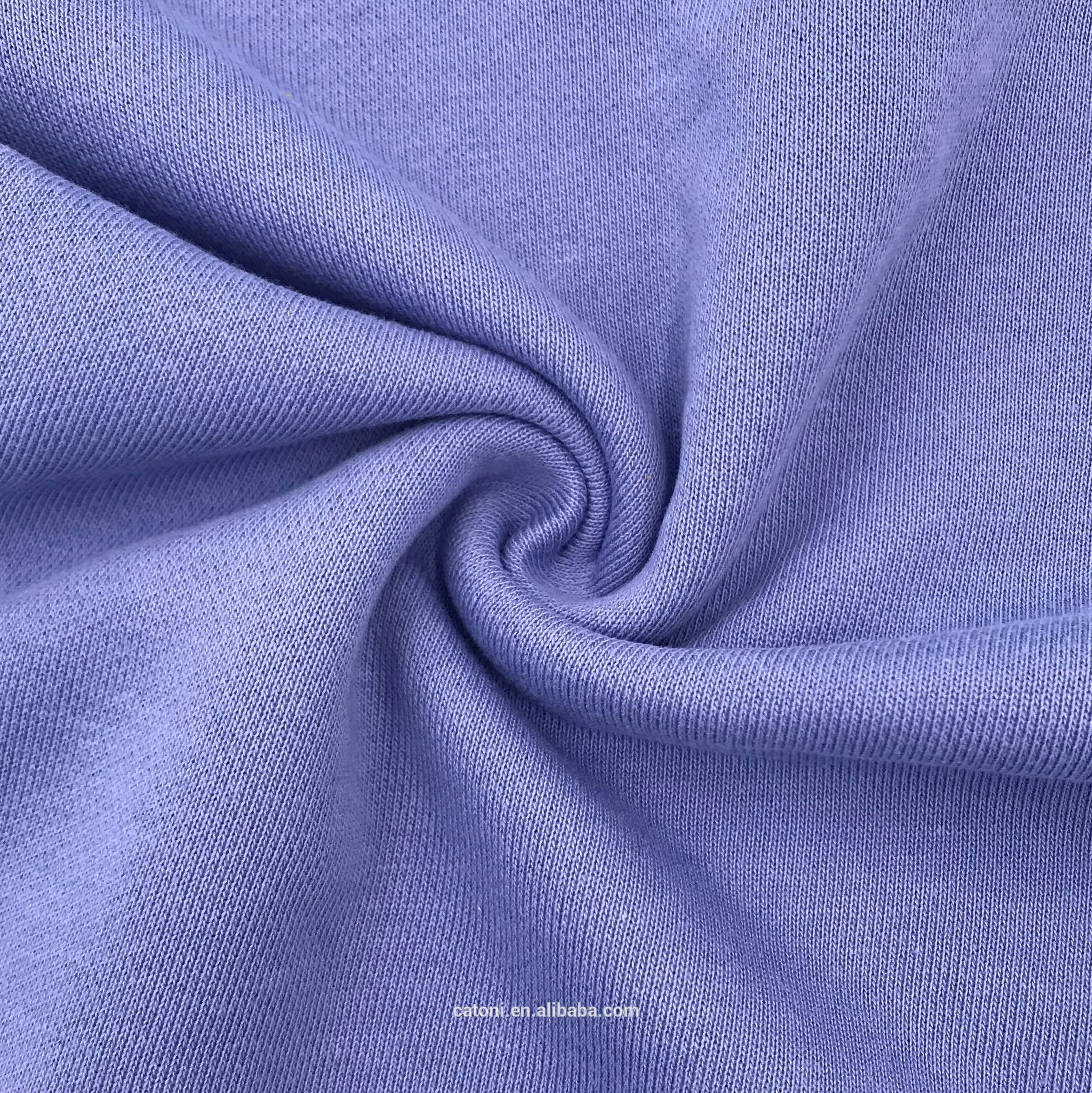 Top Quality Pure Organic Cotton 100% Cotton Knitting French Terry Fabric Fleece for Activewear