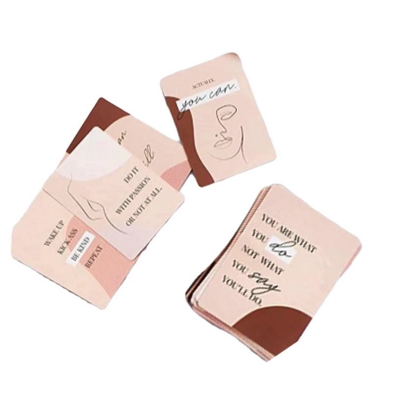 Custom Manifestation Inspirational Mental Health Positive Motivational Affirm Cards Woman Affirmation Cards