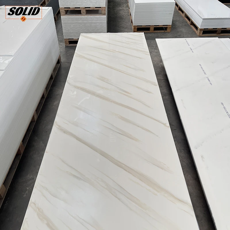 Acrylic solid surface sheets artificial marble stone big slabs