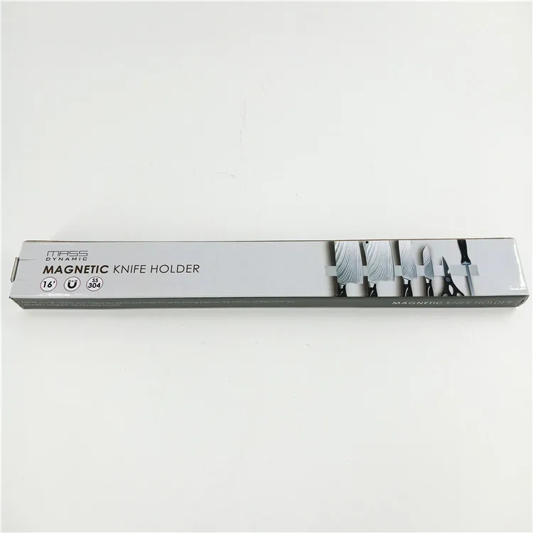 Stainless Steel Adhesive Kitchen knife block holder magnetic knife strip holder 16 inch magnetic knife holder