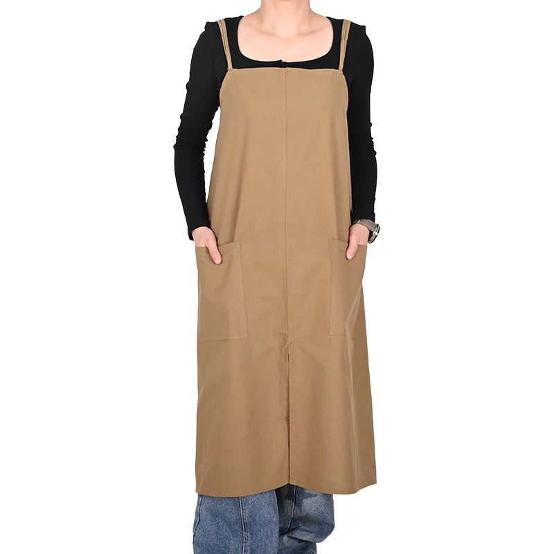 Фартук KEFEI из льна и 100% хлопка для японских женщин кухонный фартук садоводства бариста