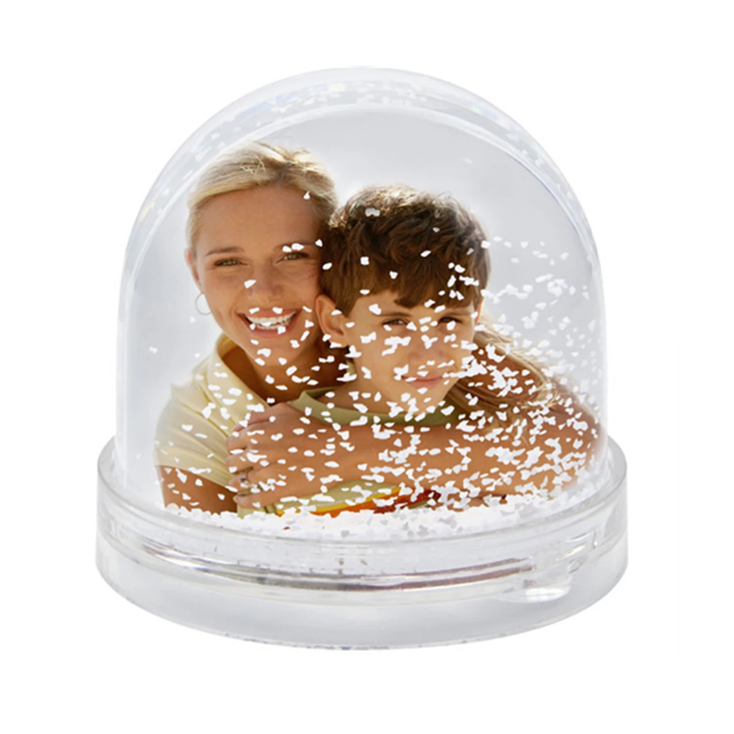 Snow Globe with Photo Insert Picture Frame Snow Globe Sublimation Photo Snow Globe Mini White Liquid Plastic Paper Suite