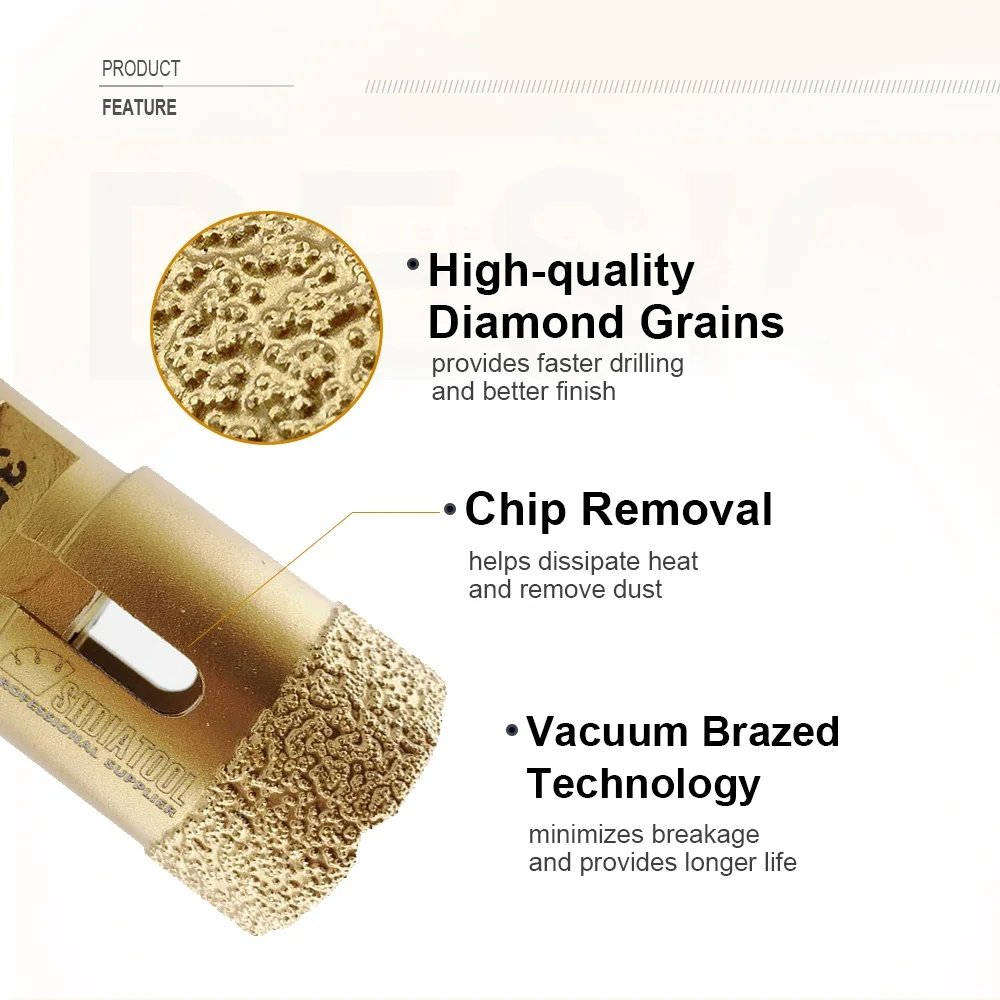 SHDIATOOL Diameter 4-125mm High Quality Diamond Core Drill Bit Hole Saw Hole Cutter Use For Tile Granite Marble Stone