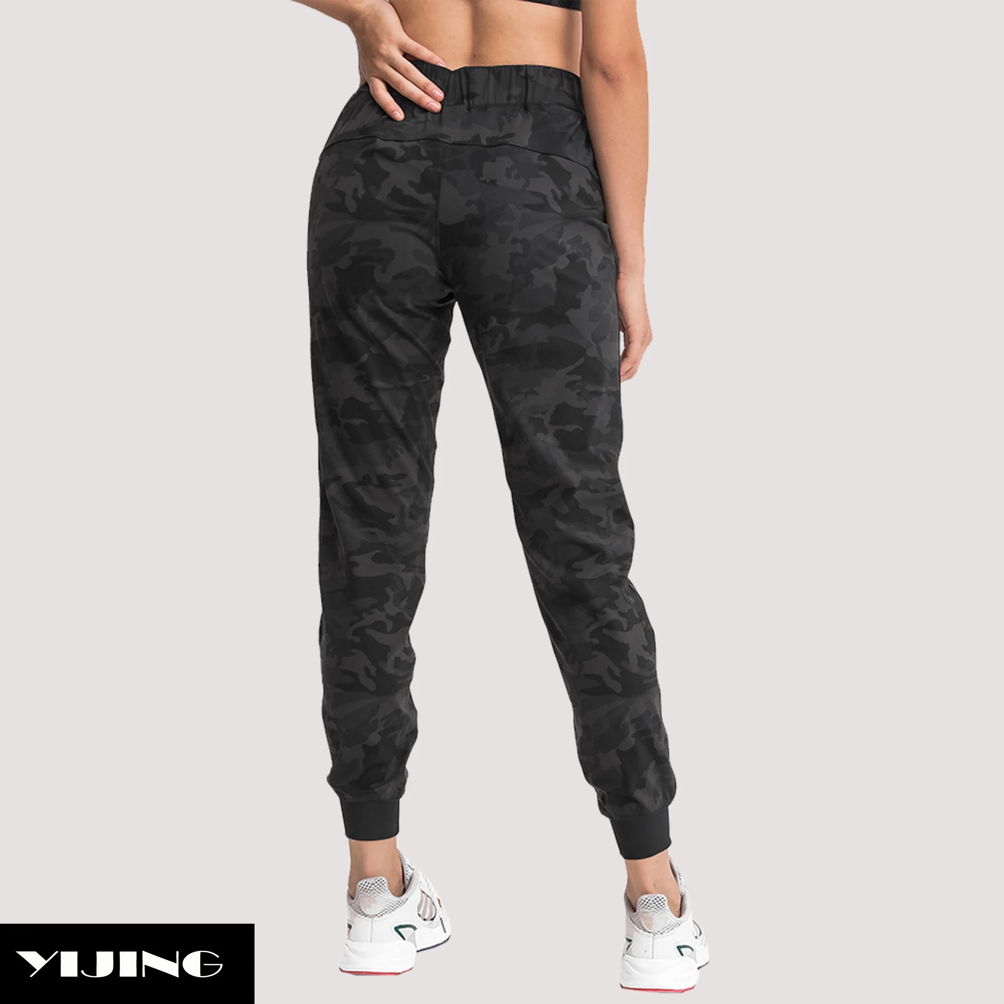Custom New Fashion Leggings Stretched Drawing Waist Running Sports Pant Camo Yoga Legging With Pockets Gym Joggers