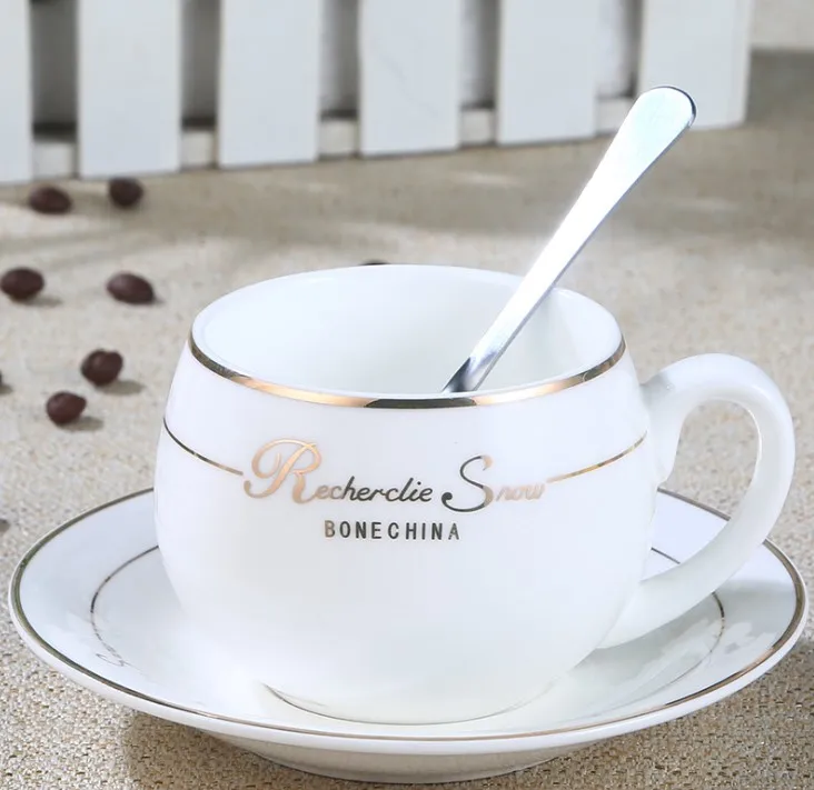 
Ceramic Wedding Gift Box Coffee Cup and Mugs Set Saucer and Spoon Porcelain Mug Tea Set 