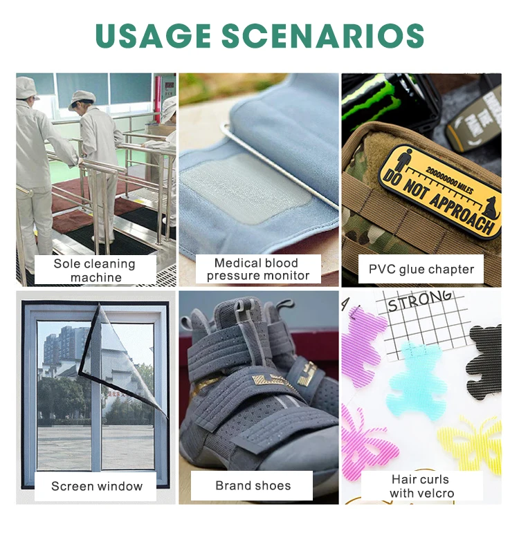 Customized Service Waterproof Resistance Cold Heat Resistant Self Adhesive Mushroom Head Hook Loop Buckle Tape loop hook