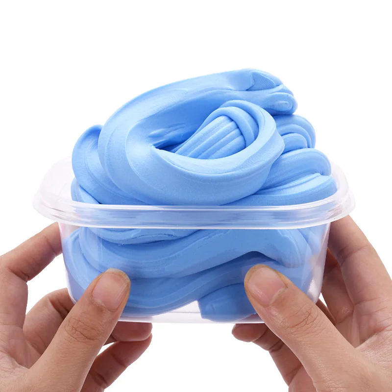 Wholesale in stock kids toys play dough bulk slime diy toy stress relief toys for kids colorful slime foam clay fluffy slime (1600499601826)