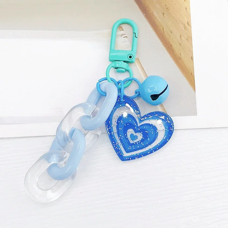 Рекламная цепочка на запястье для сотового телефона ручной работы с радужным большим сердцем