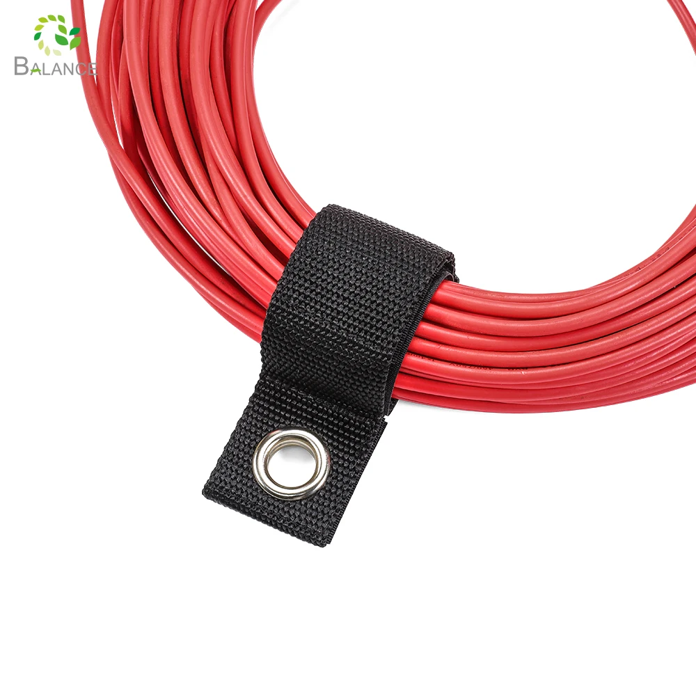 Adjustable Cord Holder Straps Easy-to-Carry Wrap Keeper for Extension Cables Designed with a Metal Hole for Storage